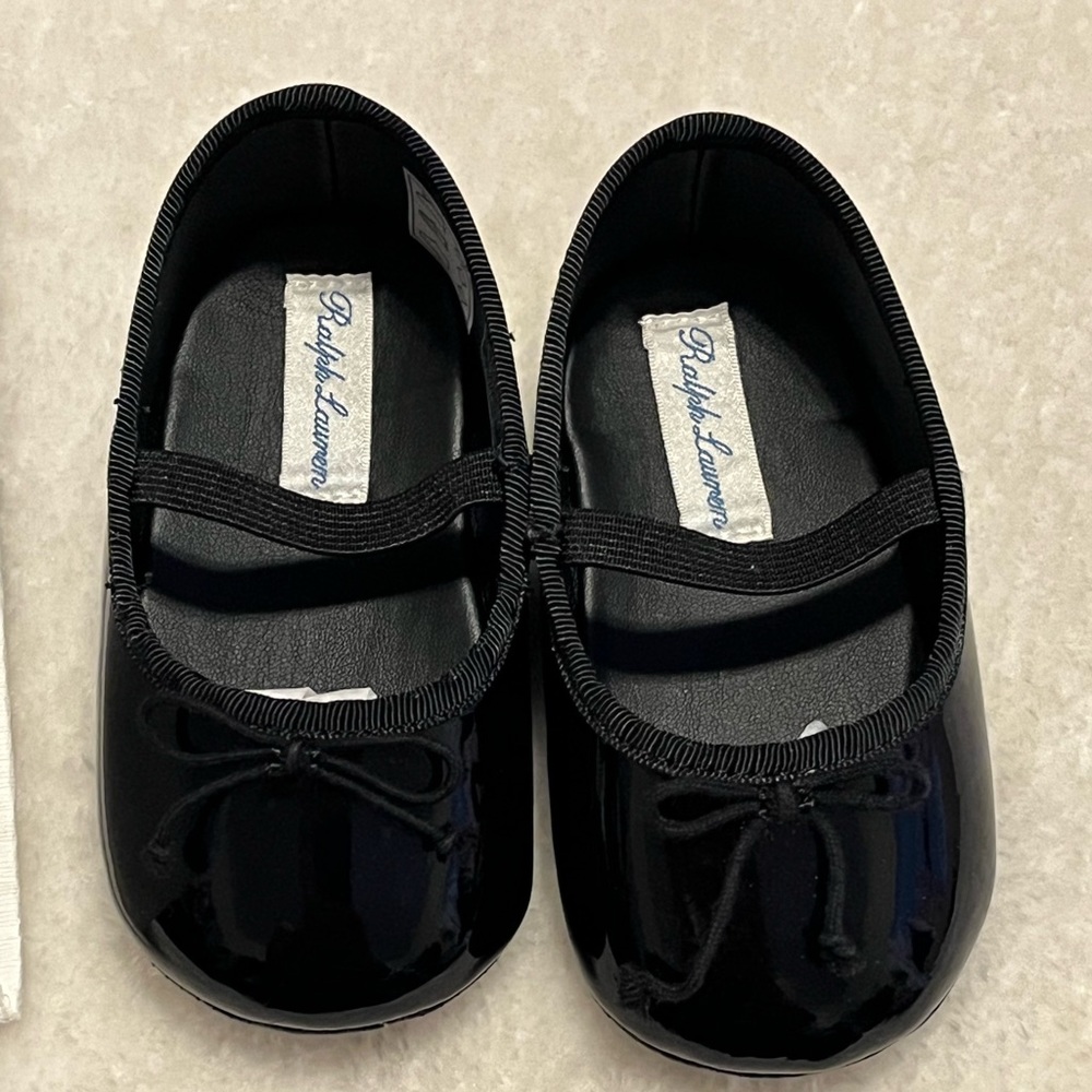 Shinny soft leather Ralph Lauren shoes